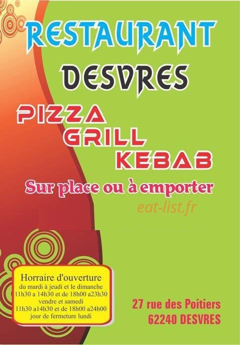 Kebab — carte page 1