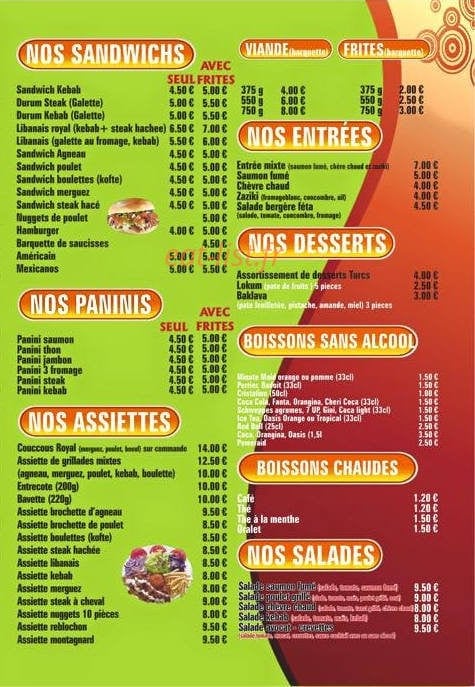 Kebab — carte page 3