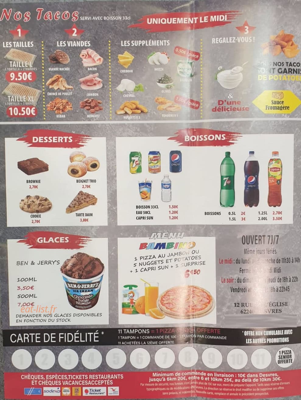 Pizza crousty — carte page 4