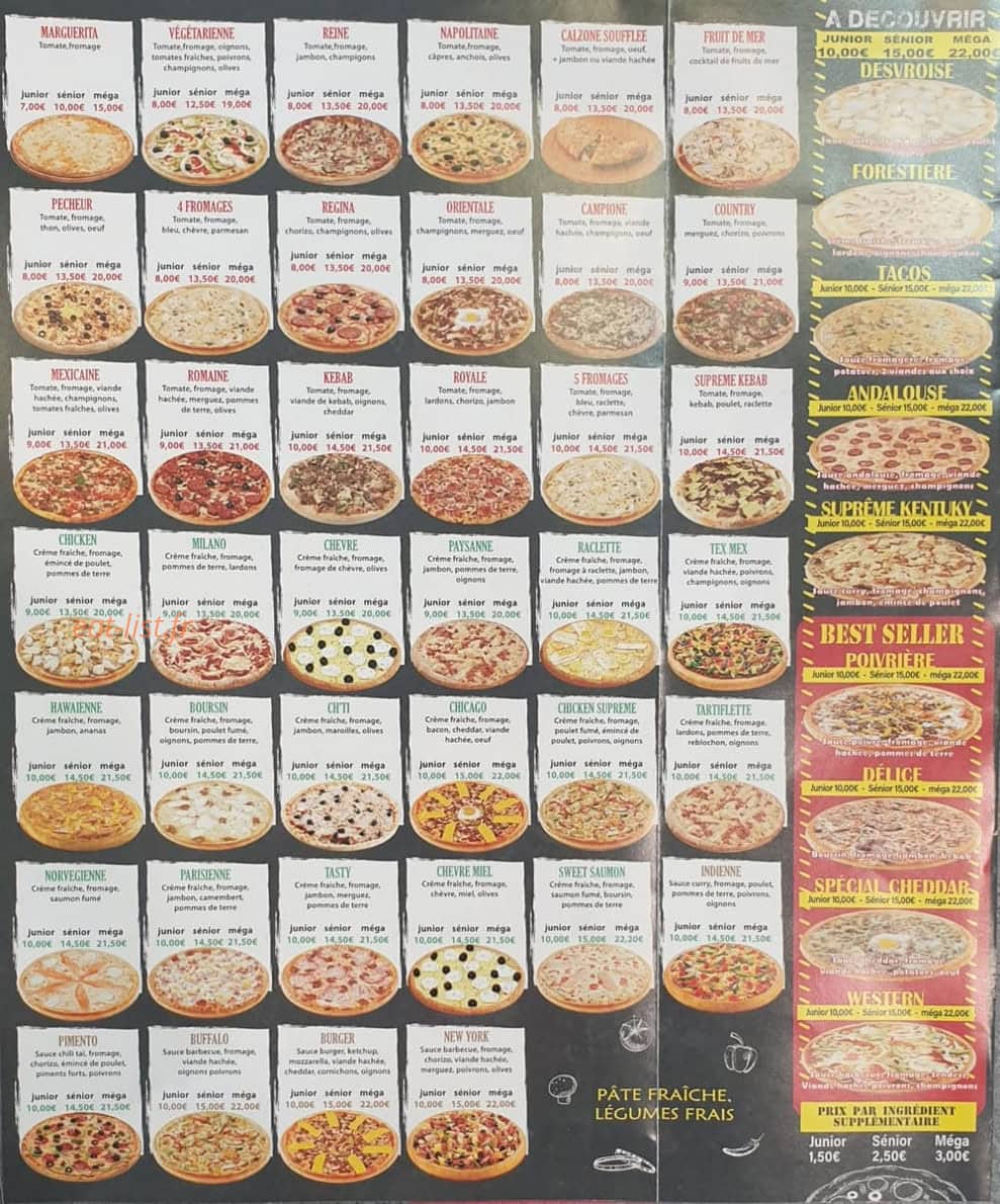 Pizza crousty — carte page 2