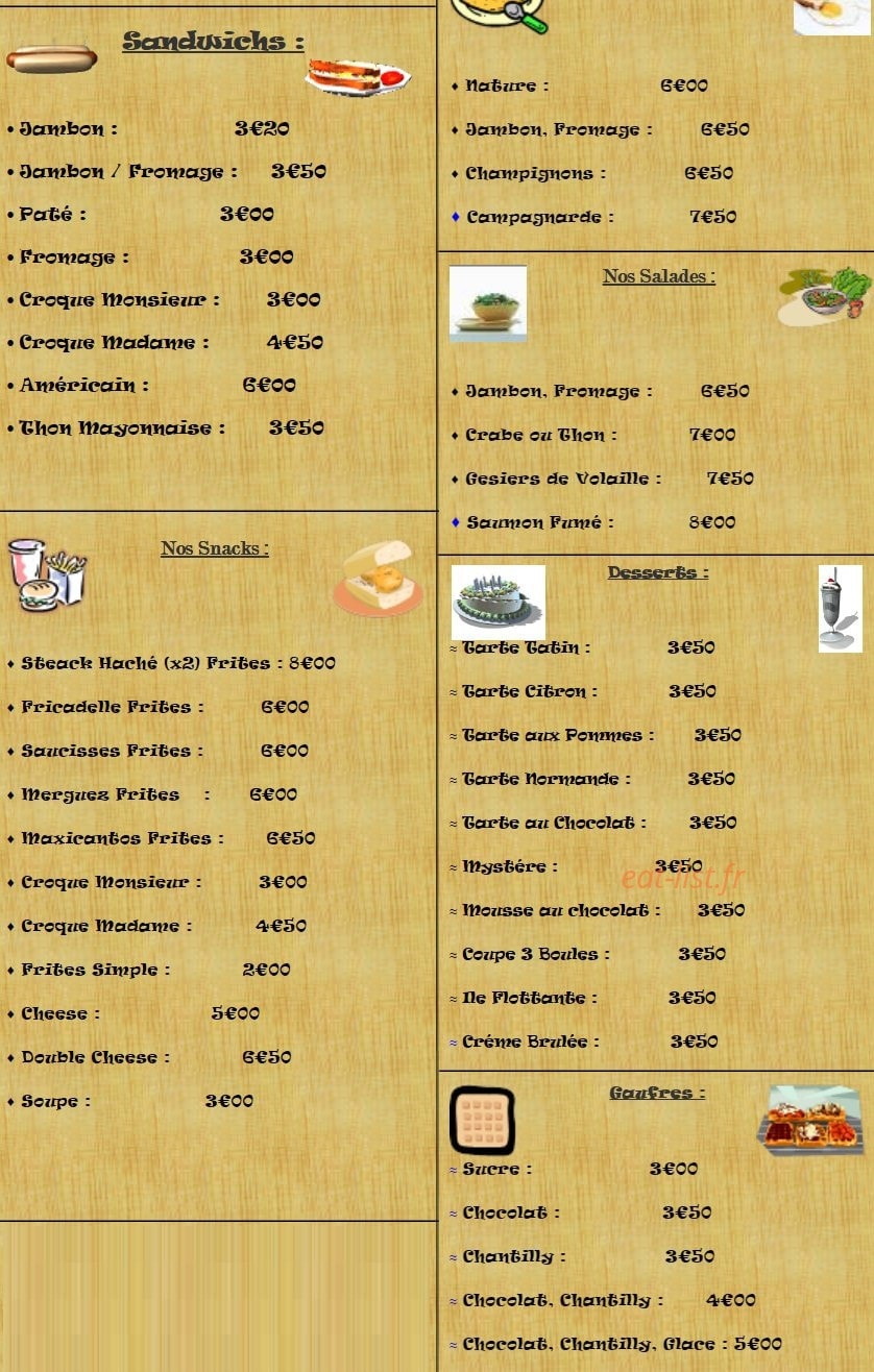 Au vieux Jack — carte page 2