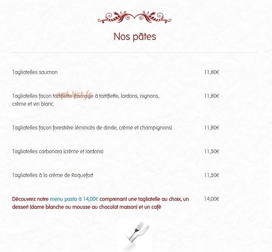 Café des arts — carte page 4