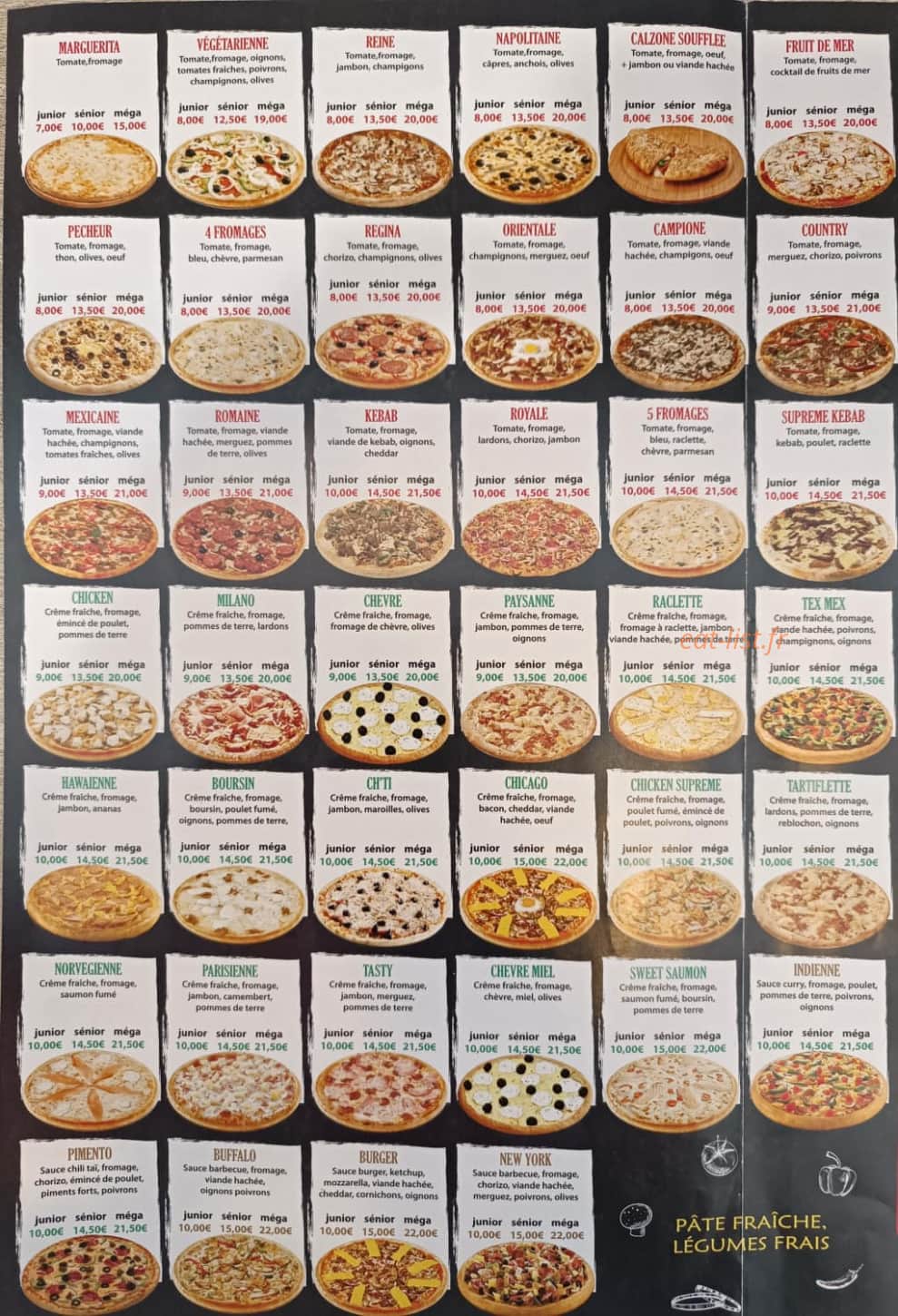 Pizza Crousty — carte page 2