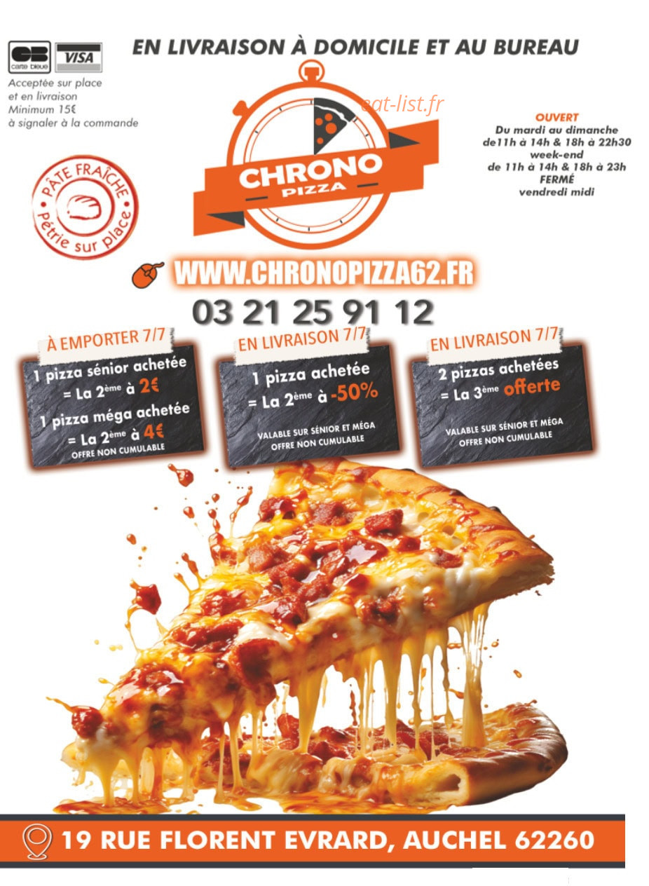 Chrono Pizza — carte page 1