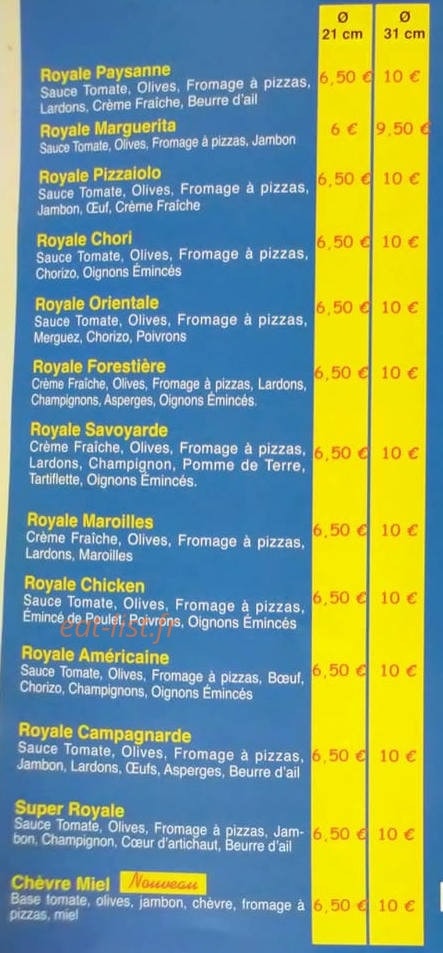 Pizza du lion — carte page 2