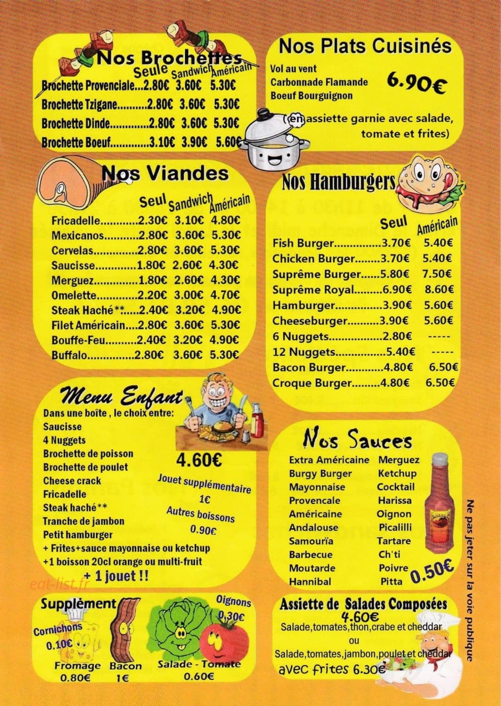 Friterie la guillotine — carte page 2