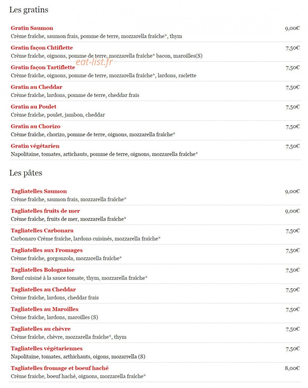 Mama's pizza — carte page 6