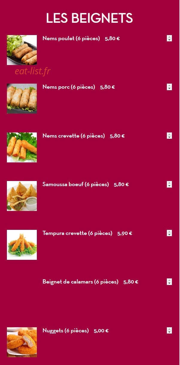 Restaurant Luxe — carte page 6