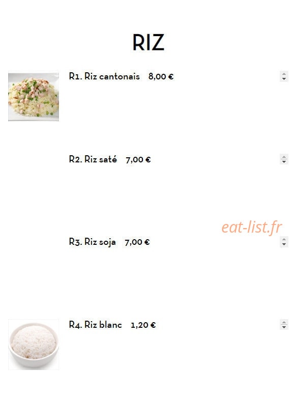 Restaurant Luxe — carte page 3