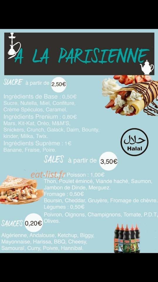 A La Parisienne — carte page 3