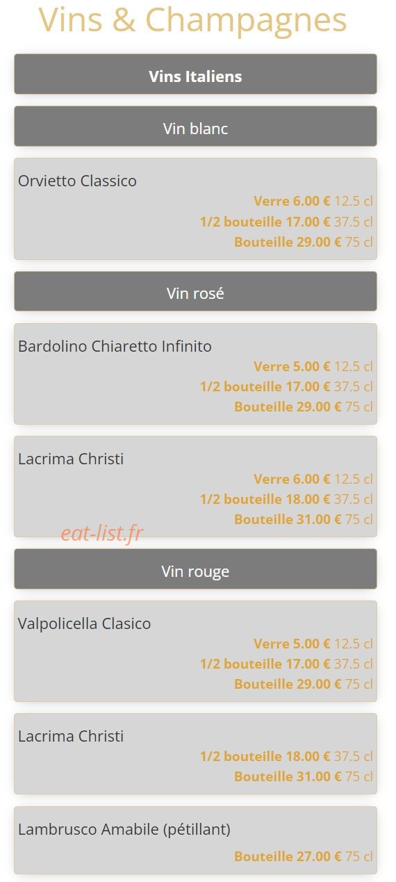 Alicia Restaurant — carte page 10