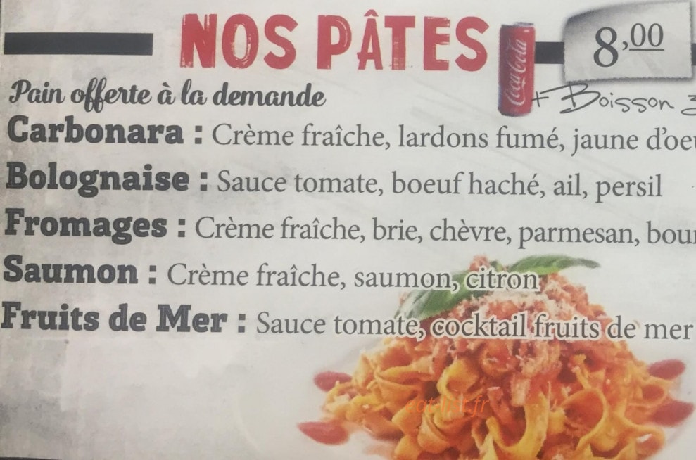 Chrono pizza — carte page 1