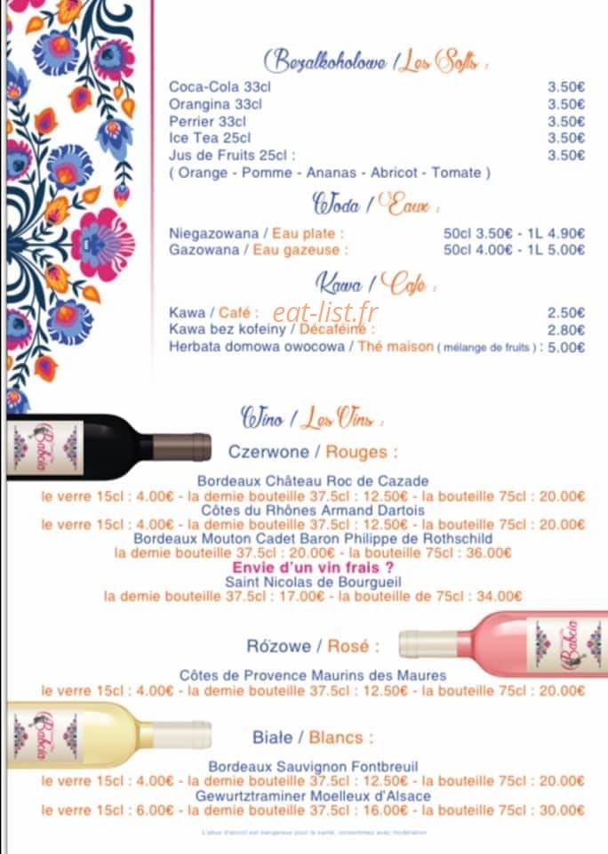 Comme chez Babcia — carte page 4