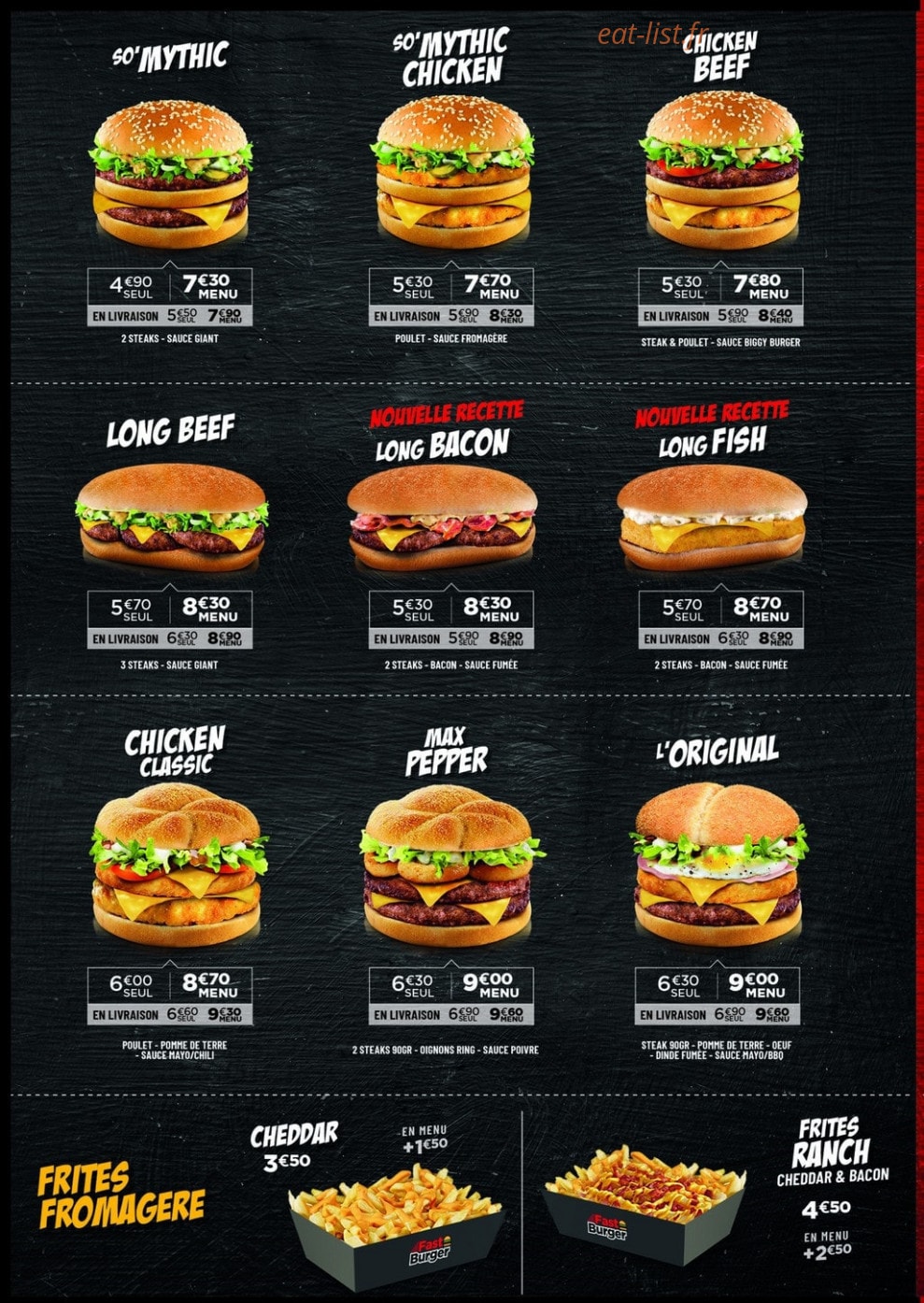 Fast Burger — carte page 3