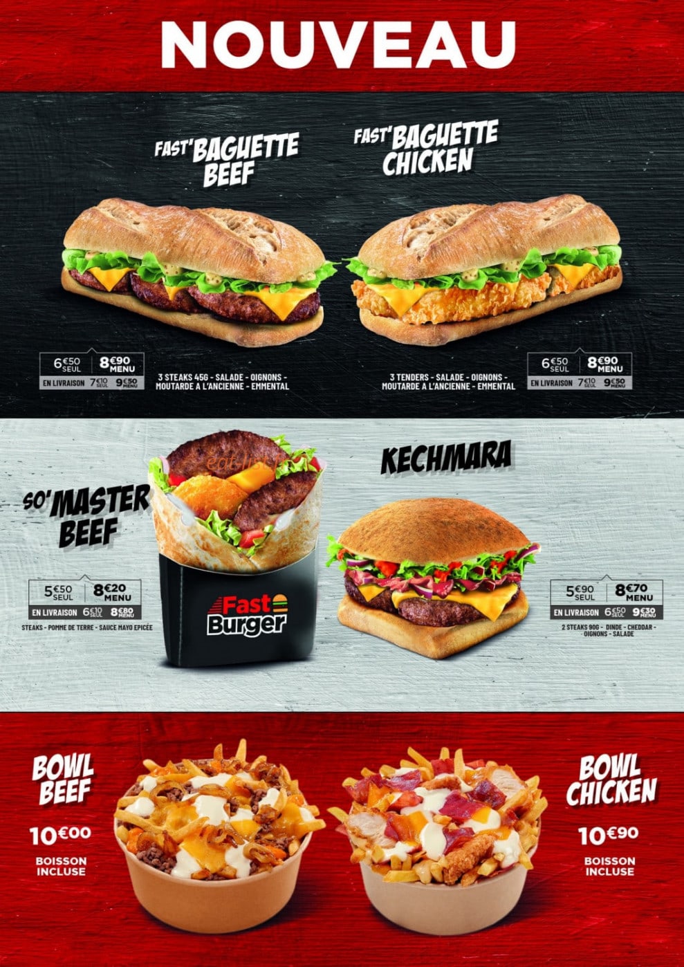 Fast Burger — carte page 6