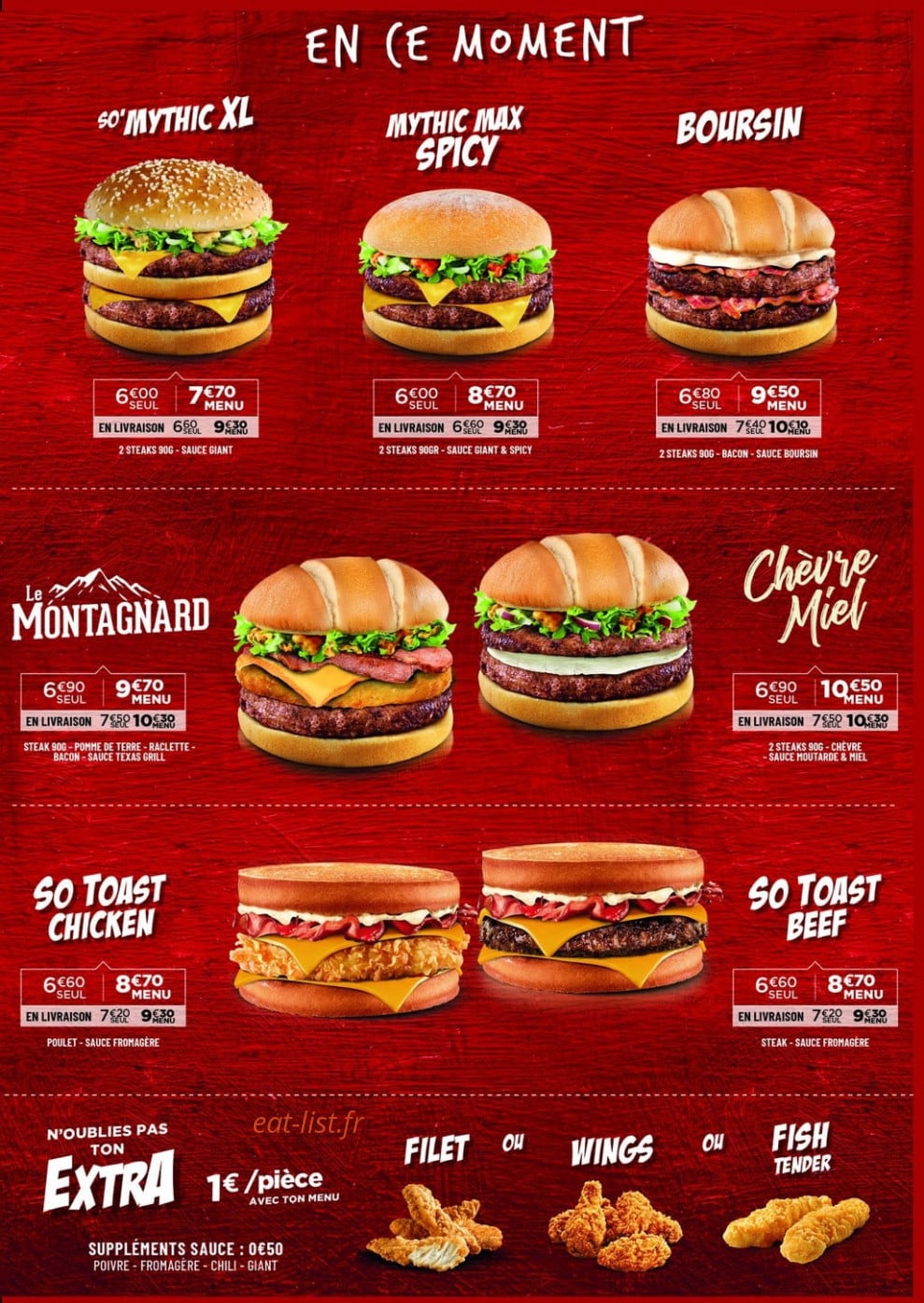 Fast Burger — carte page 2