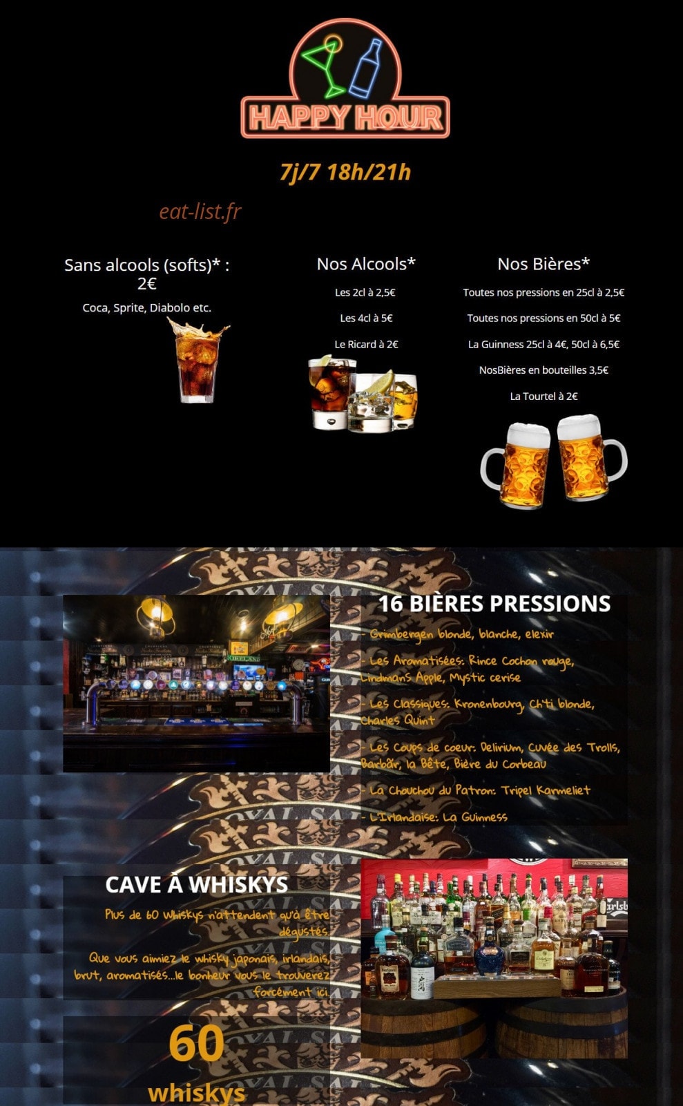 L'Irish Tavern — carte page 6