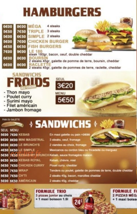 My Brunch's — carte page 3