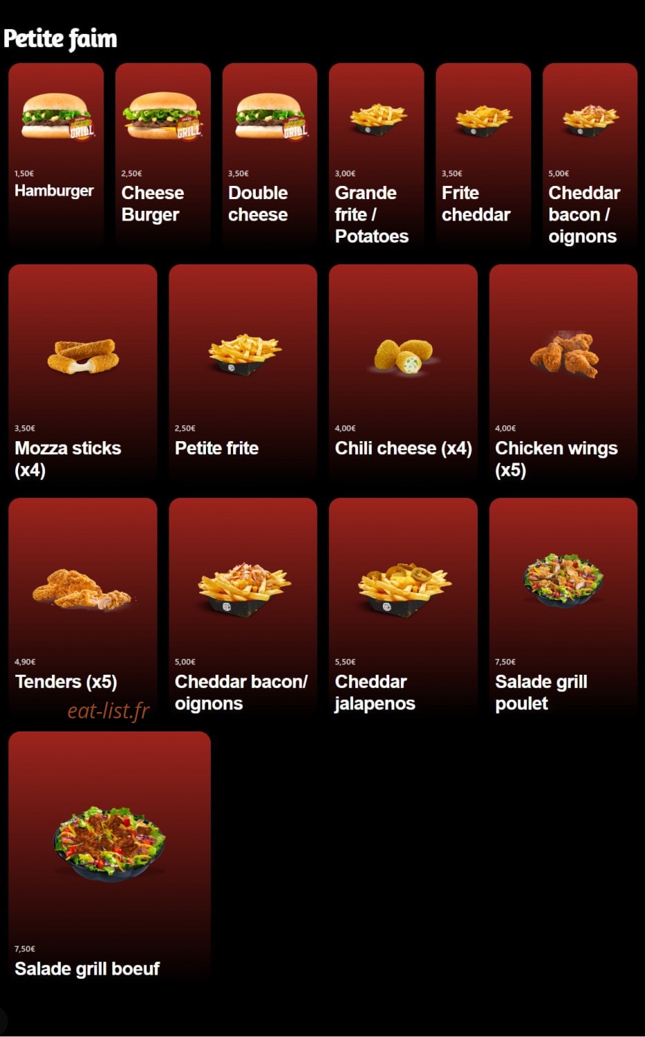 Original Burger Grill — carte page 3
