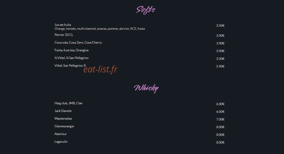 Piano Bar — carte page 6