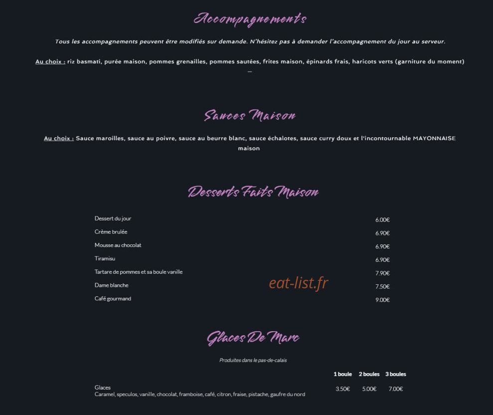 Piano Bar — carte page 3