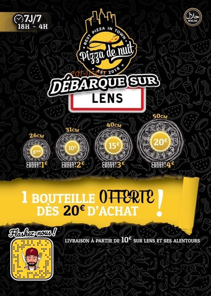 Pizza de nuit — carte page 1