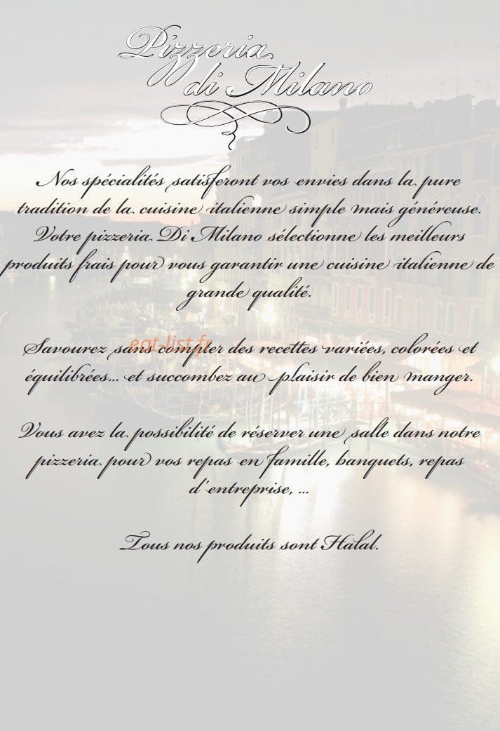Pizzeria Di Milano — carte page 2