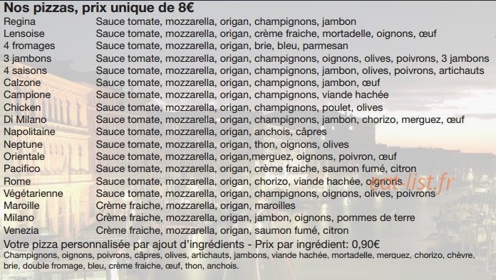 Pizzeria Di Milano — carte page 13