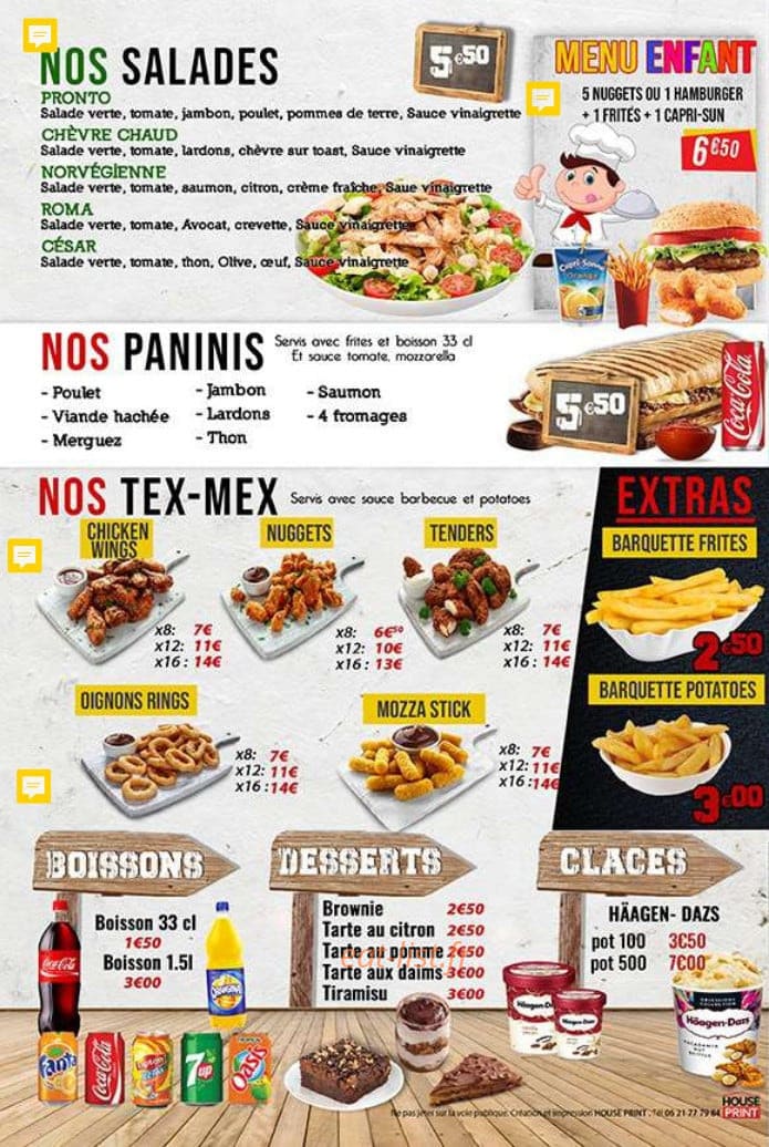 Pronto Pizza — carte page 4