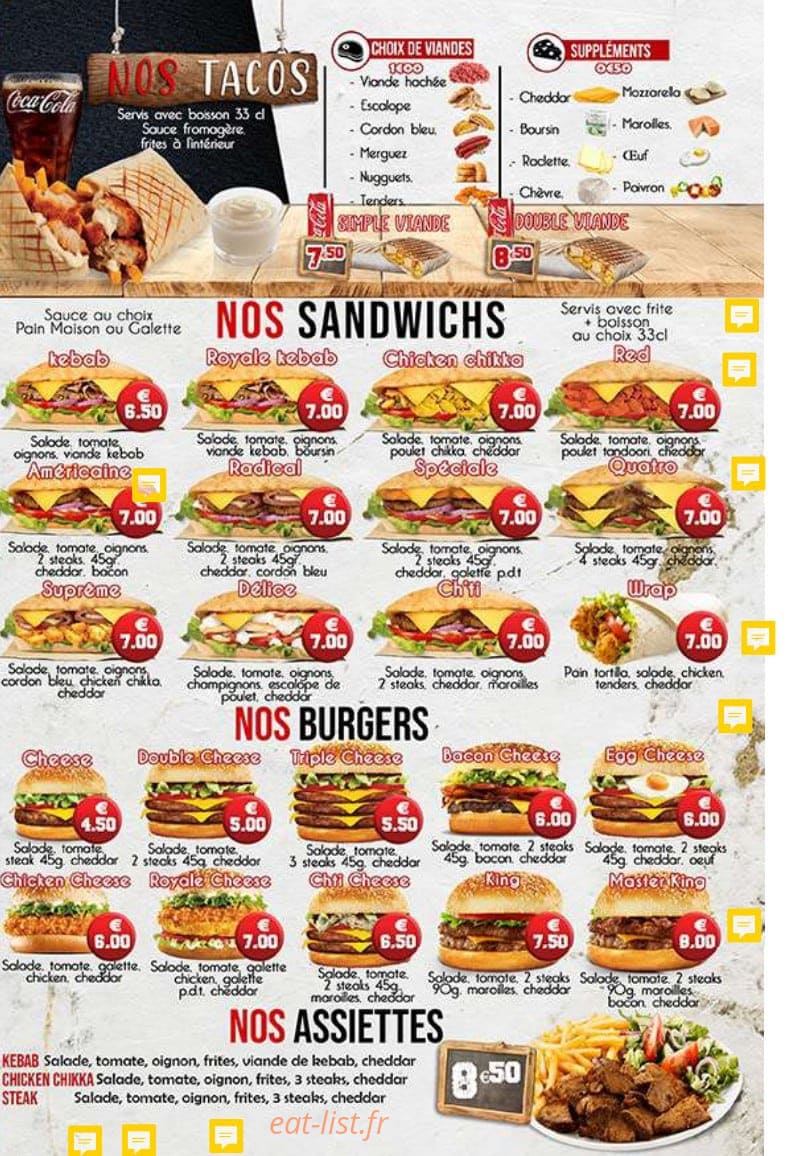 Pronto Pizza — carte page 3