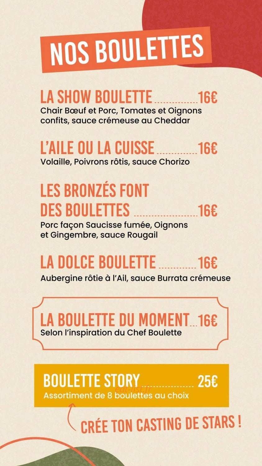 Show Boulette — carte page 2