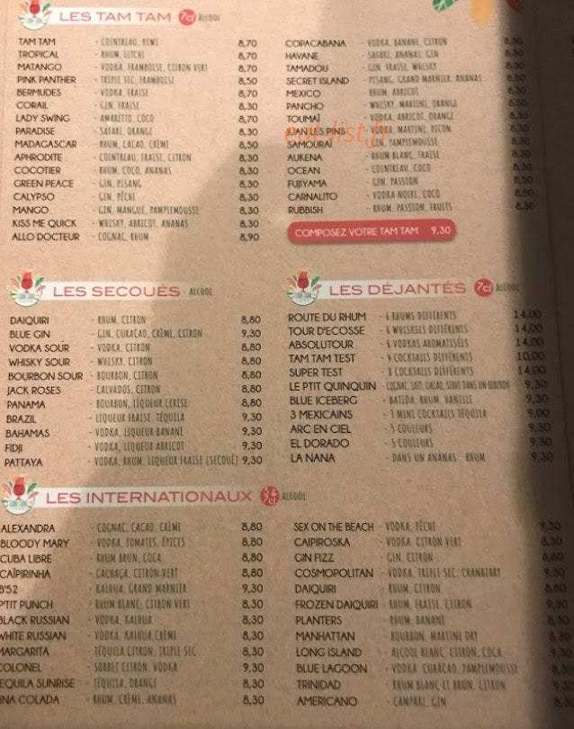Tam Tam — carte page 4
