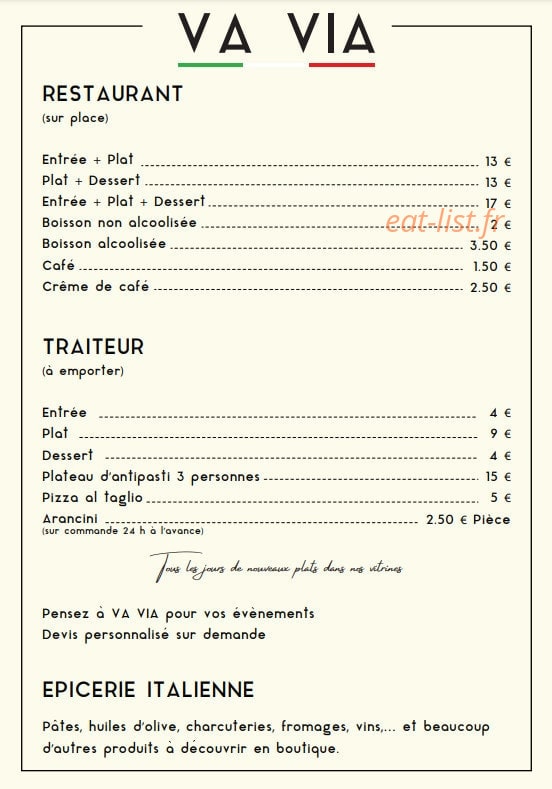 Va Via — carte page 1
