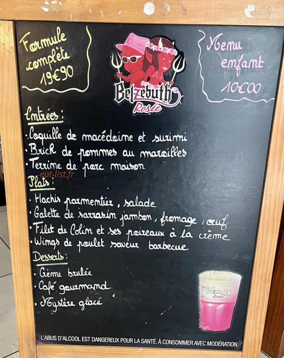 La Brasserie Familiale — carte page 1