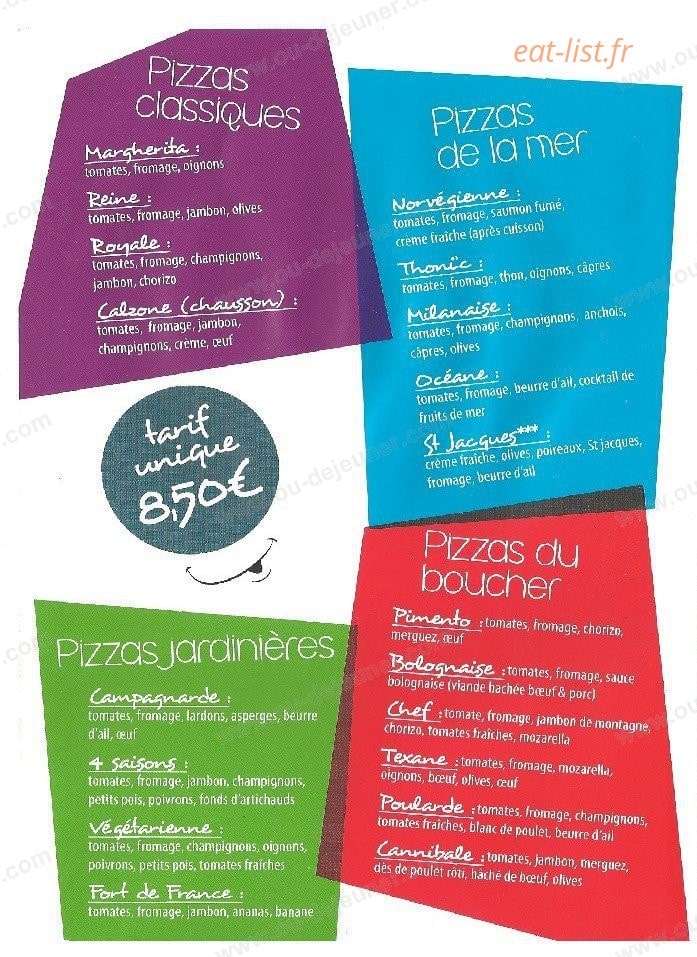 Deli's pizza — carte page 2