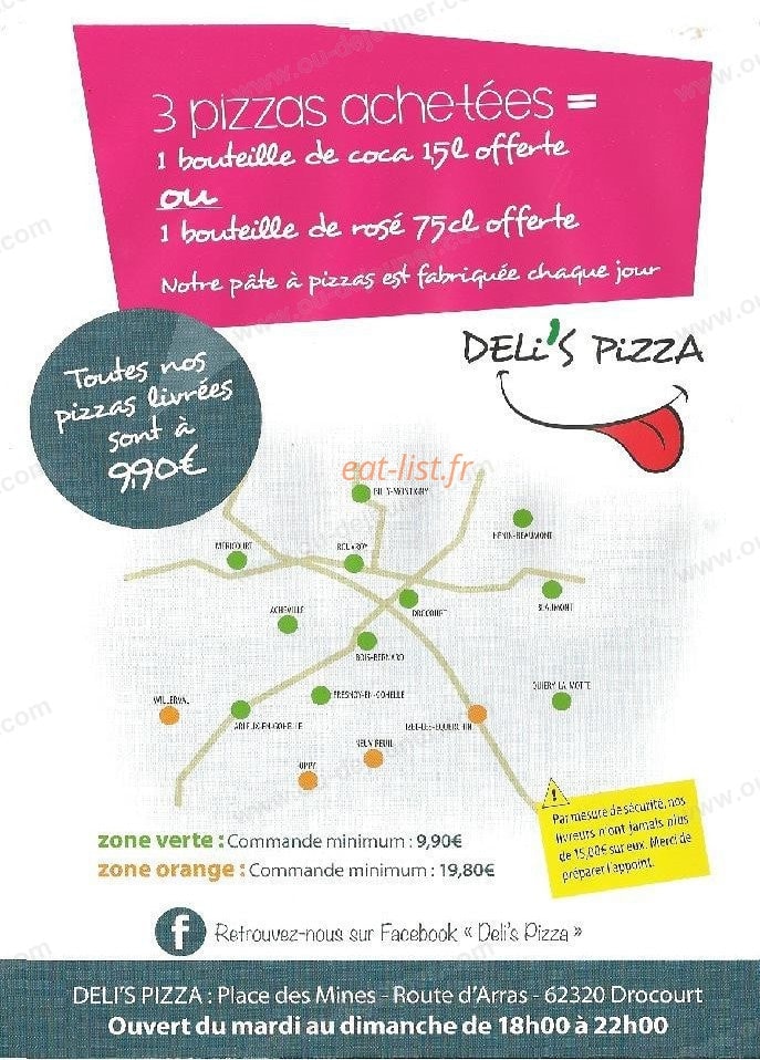 Deli's pizza — carte page 4
