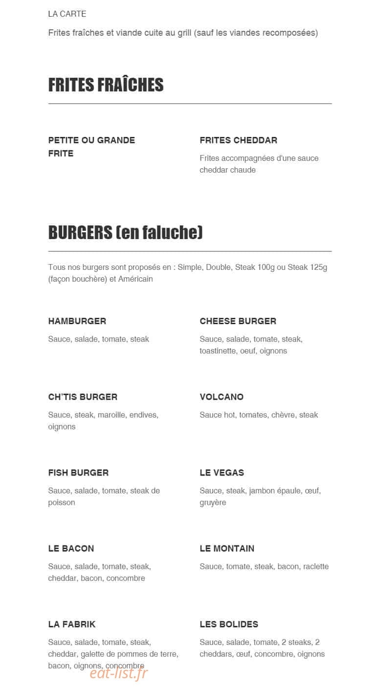 La Fabrik — carte page 1