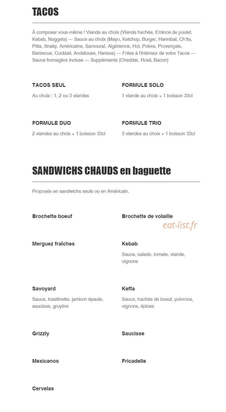 La Fabrik — carte page 2