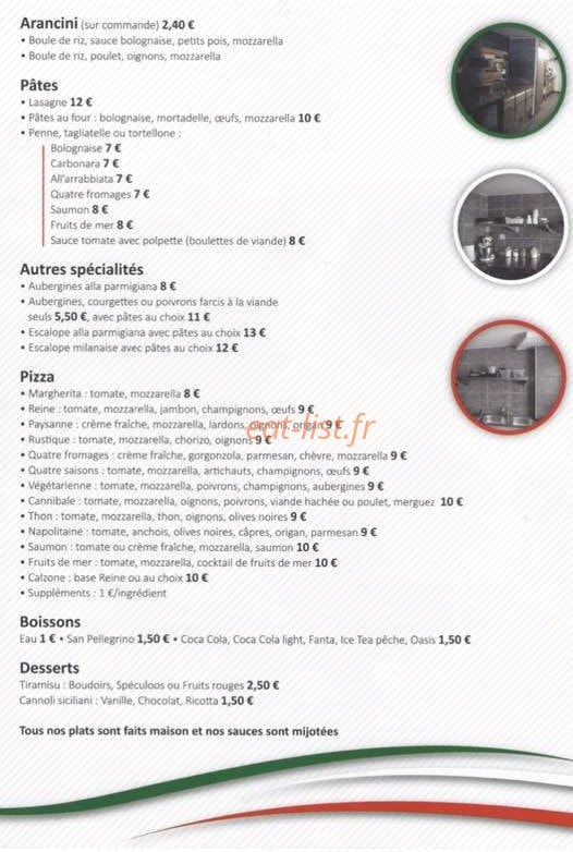 L'Arancina — carte page 1