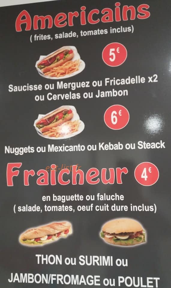 Friterie Ch'ti Mario — carte page 3