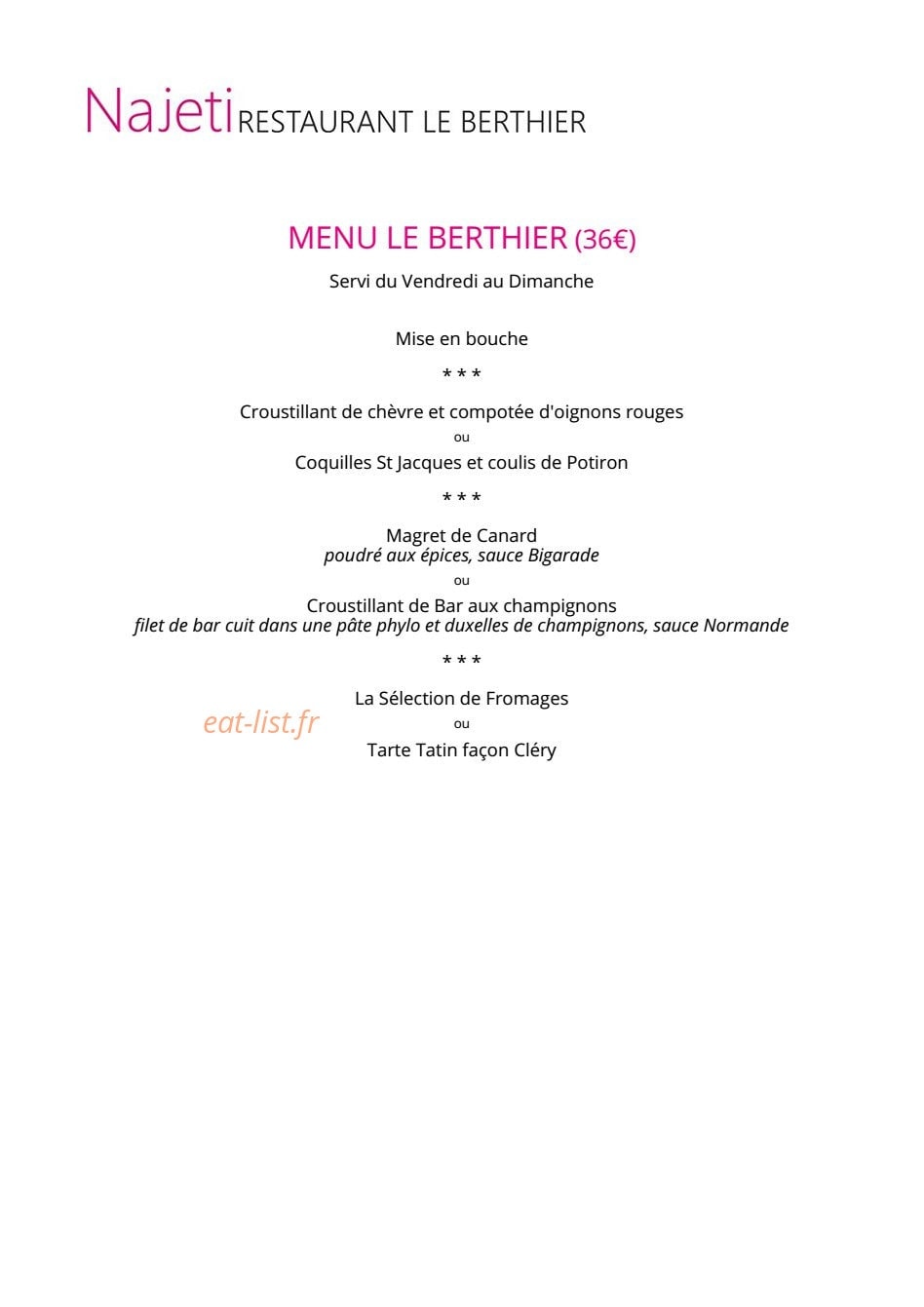 Le Berthier — carte page 4