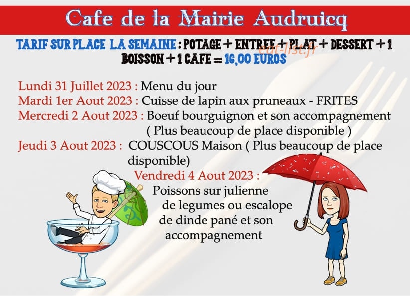 Café de la mairie — carte page 1