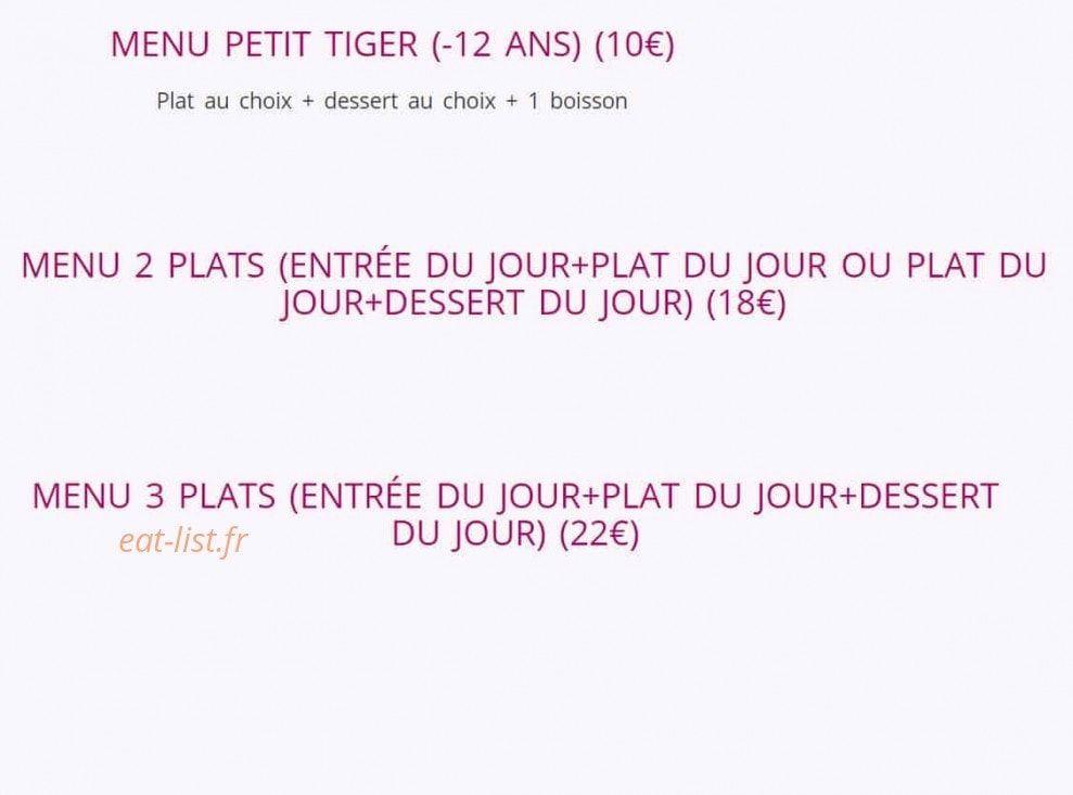 Brasserie Le Ristandèl — carte page 3
