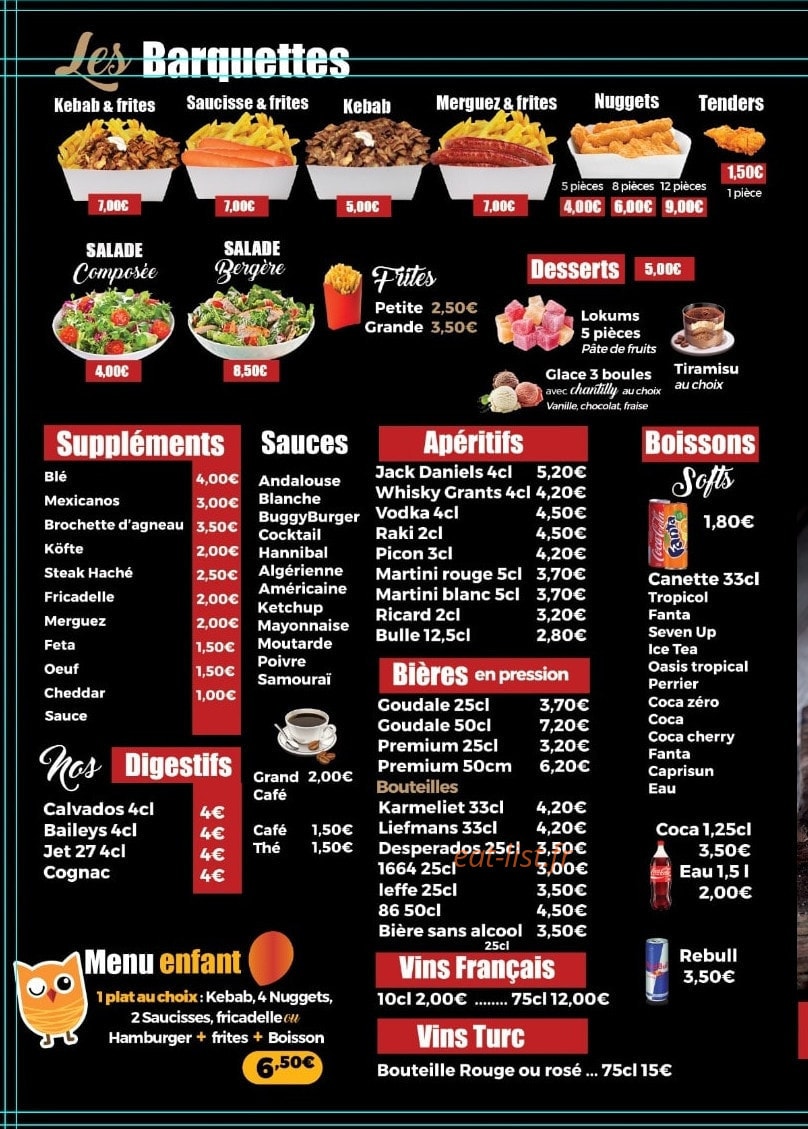 DKA Kebab — carte page 2
