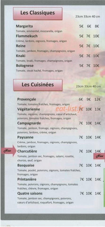 Speed'zza — carte page 2