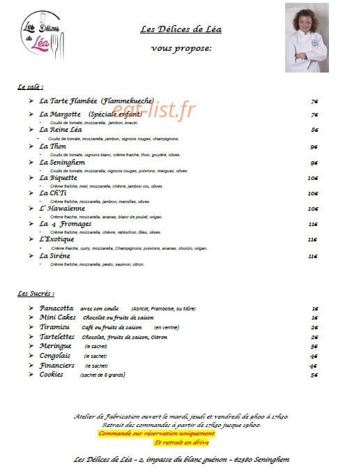 Les délices de Léa — carte page 1