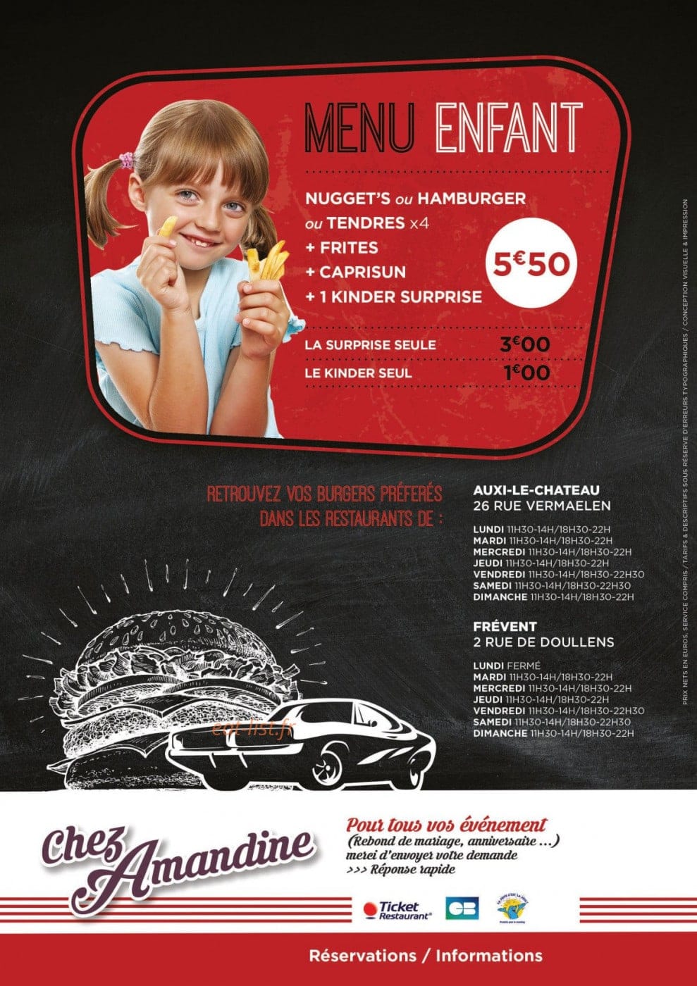 Chez Amandine — carte page 8