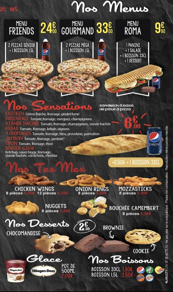 Pizza Roma — carte page 5
