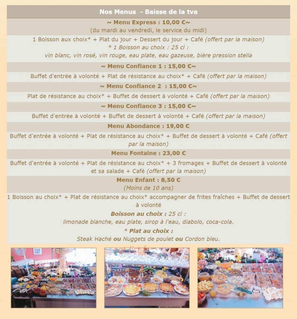 Au Relais de la Fontaine — carte page 5