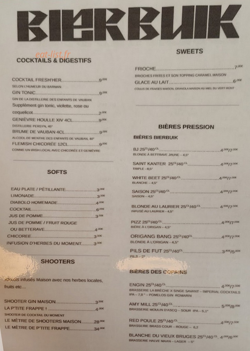 BierBuik — carte page 1